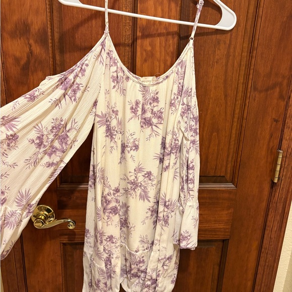 Altar'd State Lavender and Cream Long Sleeve Dress - Picture 3 of 4